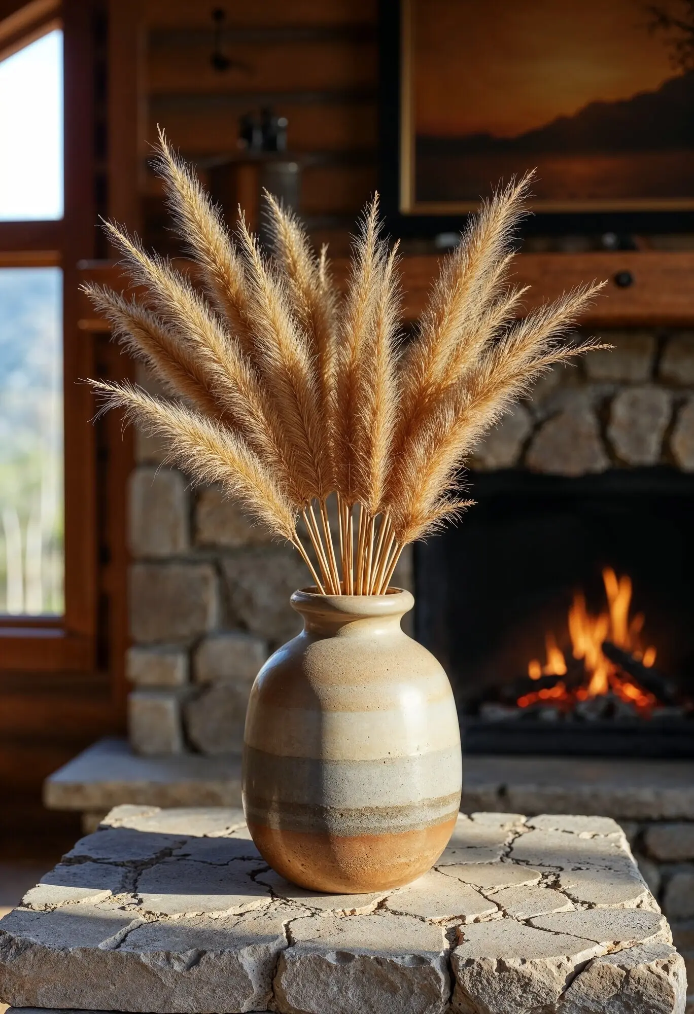 Blumenvase in modernem Interieur