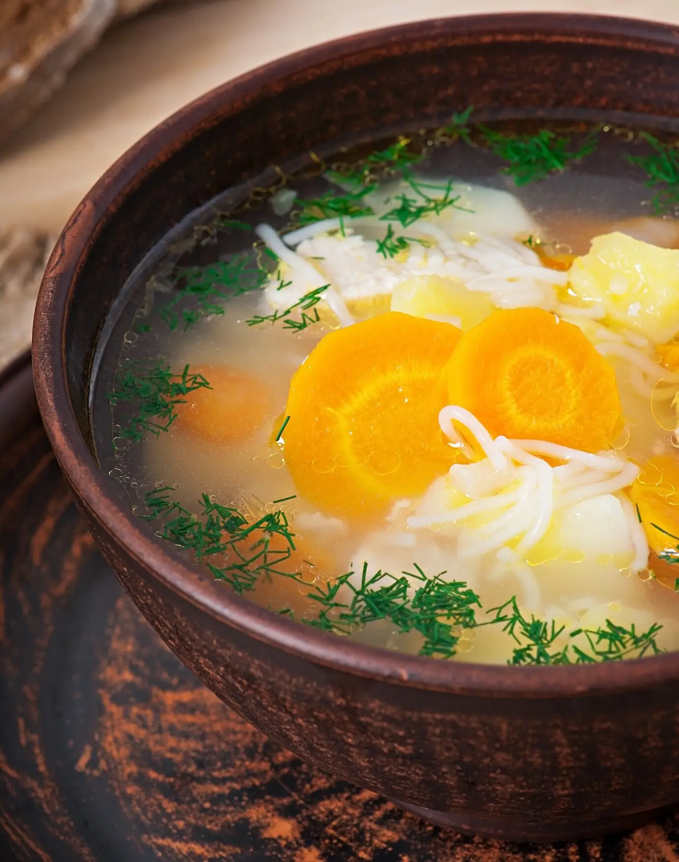 Hühnersuppe mit Gemüse